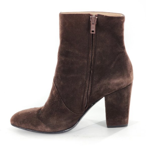 ROBERT CLERGERIE Brown Suede Ankle Bootie - Picture 4 of 12